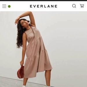 Everlane Weekend Tiered Dress in Oak Size XXS